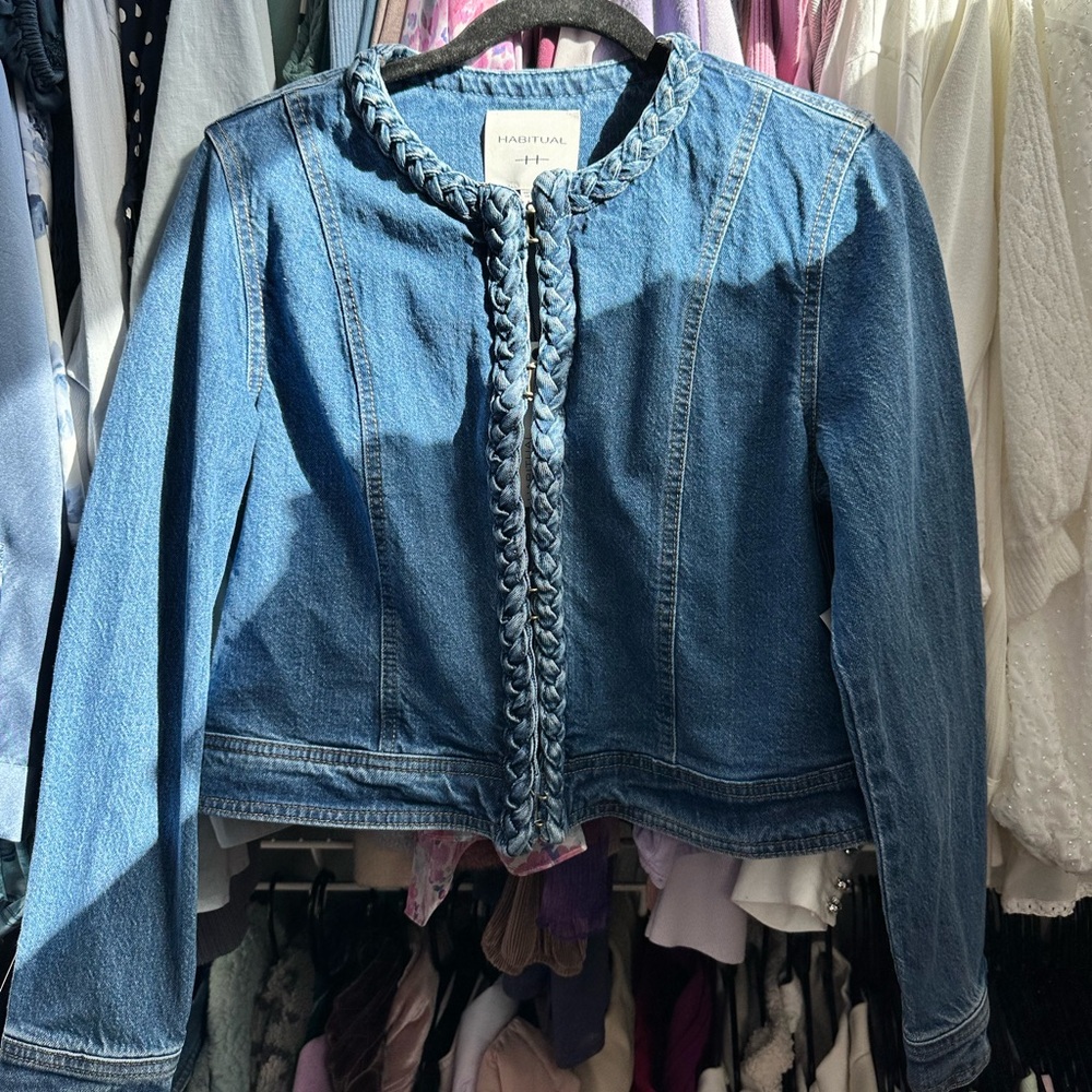 Habitual Denim Jacket with Braided Detail